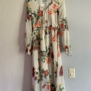 White floral dress